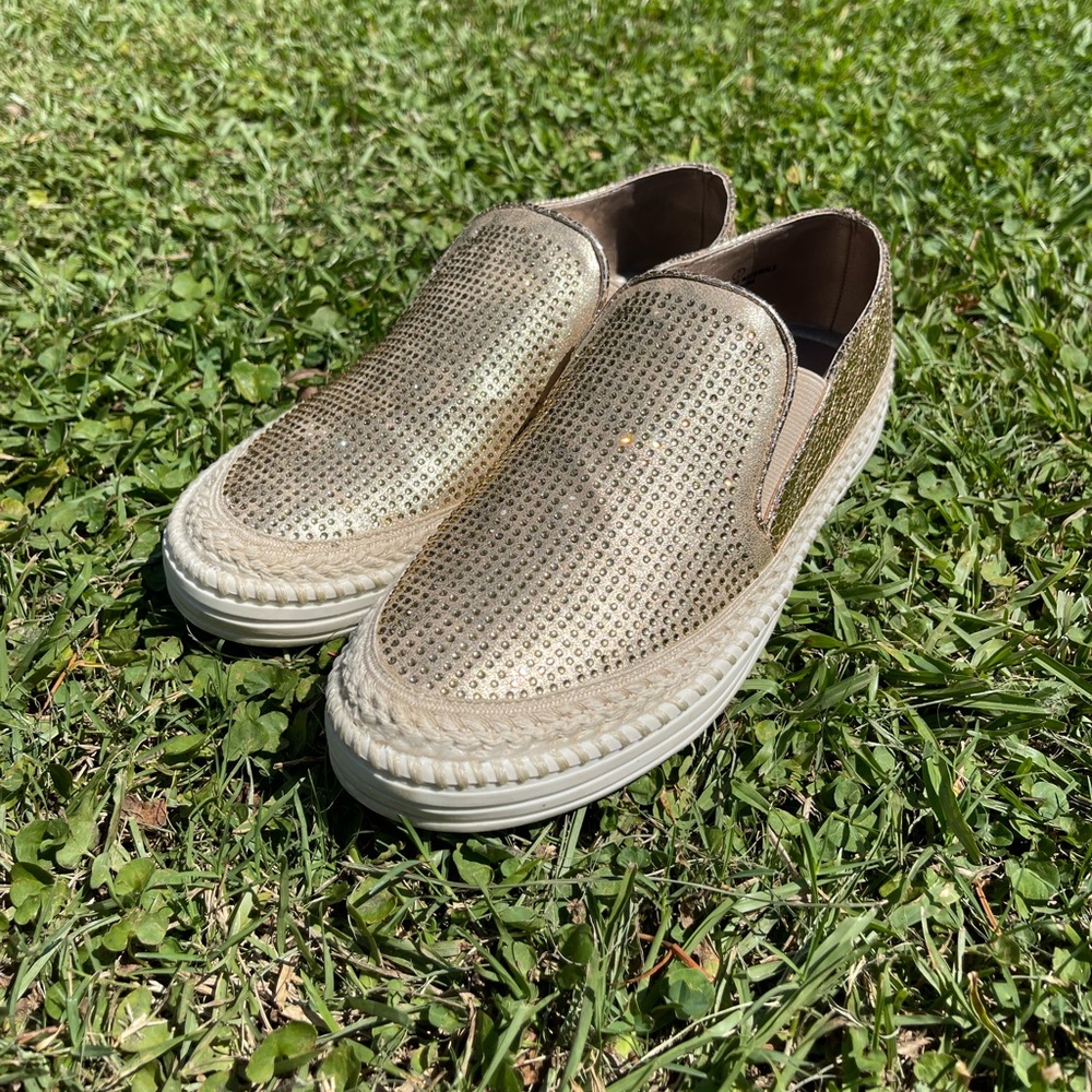 Gold Slip-Ons